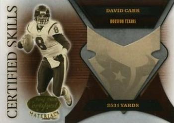 2005 Leaf Certified Materials - Certified Skills #CS-11 David Carr Front