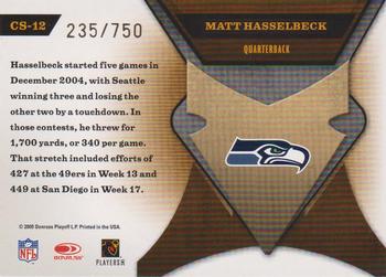 2005 Leaf Certified Materials - Certified Skills #CS-12 Matt Hasselbeck Back