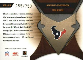 2005 Leaf Certified Materials - Certified Skills #CS-43 Andre Johnson Back