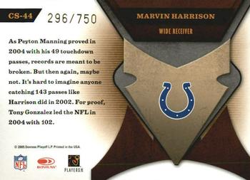 2005 Leaf Certified Materials - Certified Skills #CS-44 Marvin Harrison Back