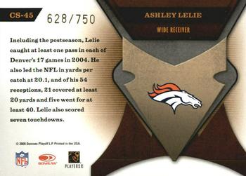 2005 Leaf Certified Materials - Certified Skills #CS-45 Ashley Lelie Back