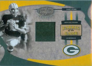 2005 Leaf Certified Materials - Fabric of the Game #FG-2 Bart Starr Front