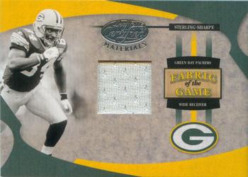 2005 Leaf Certified Materials - Fabric of the Game #FG-67 Sterling Sharpe Front