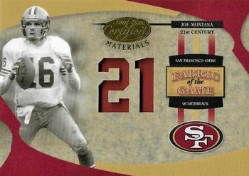 2005 Leaf Certified Materials - Fabric of the Game 21st Century #FG-41 Joe Montana Front