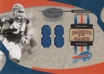 2005 Leaf Certified Materials - Fabric of the Game Debut Year #FG-74 Thurman Thomas Front