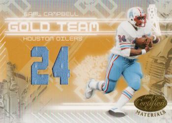 2005 Leaf Certified Materials - Gold Team Jersey 24K #GT-13 Earl Campbell Front