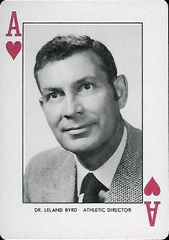 1974 West Virginia Mountaineers Playing Cards - Gold Backs #A♥ Dr. Leland Byrd Front