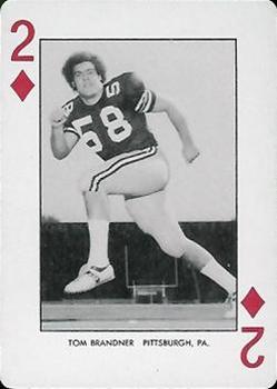 1974 West Virginia Mountaineers Playing Cards - Gold Backs #2♦ Tom Brandner Front
