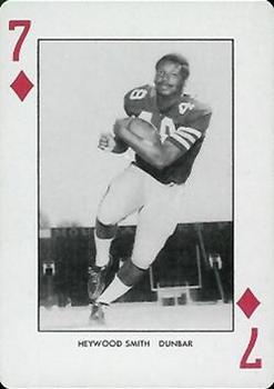 1974 West Virginia Mountaineers Playing Cards - Gold Backs #7♦ Heywood Smith Front