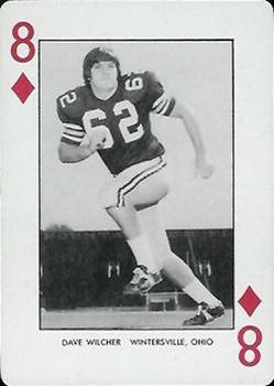 1974 West Virginia Mountaineers Playing Cards - Gold Backs #8♦ Dave Wilcher Front