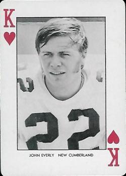 1974 West Virginia Mountaineers Playing Cards - Gold Backs #K♥ John Everly Front
