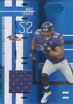 2005 Leaf Certified Materials - Mirror Blue Materials #11 Ray Lewis Front