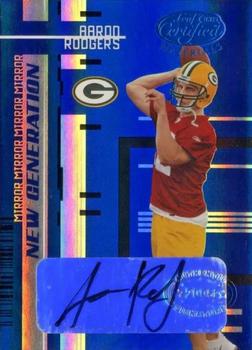 2005 Leaf Certified Materials - Mirror Blue Signatures #162 Aaron Rodgers Front