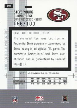 2005 Leaf Certified Materials - Mirror Red Materials #140 Steve Young Back