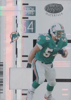2005 Leaf Certified Materials - Mirror White Materials #65 Zach Thomas Front