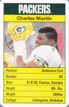 1987 Ace Fact Pack Green Bay Packers #NNO Charles Martin Front