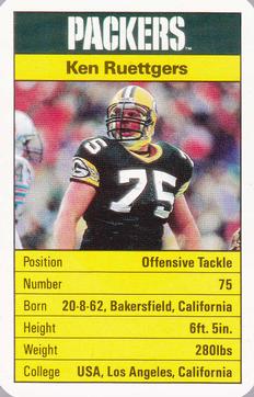 1987 Ace Fact Pack Green Bay Packers #NNO Ken Ruettgers Front
