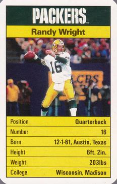 1987 Ace Fact Pack Green Bay Packers #NNO Randy Wright Front