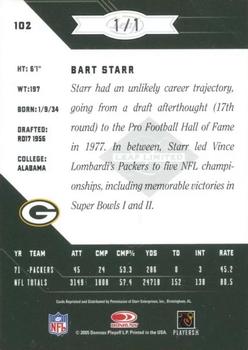 2005 Leaf Limited - Platinum Spotlight #102 Bart Starr Back