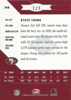2005 Leaf Limited - Platinum Spotlight #144 Steve Young Back