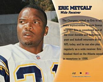 1997 Leaf Signature #NNO Eric Metcalf Back