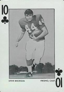 1972 Alabama Crimson Tide Playing Cards (White Backs) #10♣ Steve Bisceglia Front