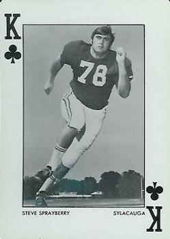 1972 Alabama Crimson Tide Playing Cards (White Backs) #K♣ Steve Sprayberry Front