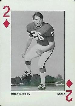 1972 Alabama Crimson Tide Playing Cards (White Backs) #2♦ Bobby McKinney Front
