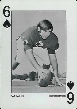 1972 Alabama Crimson Tide Playing Cards (White Backs) #6♠ Pat Raines Front
