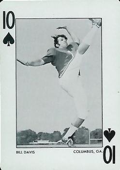 1972 Alabama Crimson Tide Playing Cards (White Backs) #10♠ Bill Davis Front