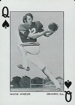1972 Alabama Crimson Tide Playing Cards (White Backs) #Q♠ Wayne Wheeler Front
