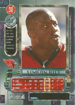 1997 Metal Universe #30 Simeon Rice Back