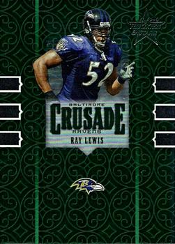 2005 Leaf Rookies & Stars - Crusade Green #C-21 Ray Lewis Front