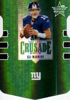 2005 Leaf Rookies & Stars - Crusade Green Die Cut #C-11 Eli Manning Front