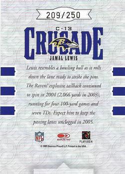 2005 Leaf Rookies & Stars - Crusade Purple #C-13 Jamal Lewis Back