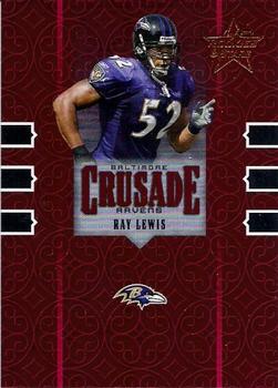 2005 Leaf Rookies & Stars - Crusade Red #C-21 Ray Lewis Front