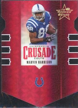 2005 Leaf Rookies & Stars - Crusade Red Die Cut #C-17 Marvin Harrison Front