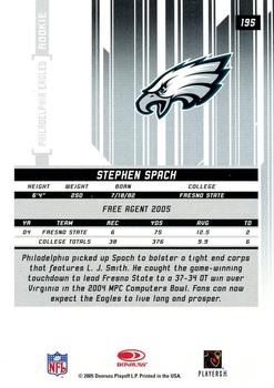 2005 Leaf Rookies & Stars Longevity - Emerald #195 Stephen Spach Back