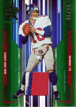 2005 Leaf Rookies & Stars Longevity - Materials Emerald #61 Eli Manning Front