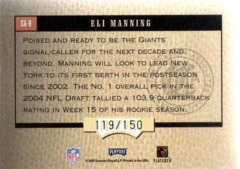 2005 Playoff Absolute Memorabilia - Canton Absolutes Gold #CA-9 Eli Manning Back