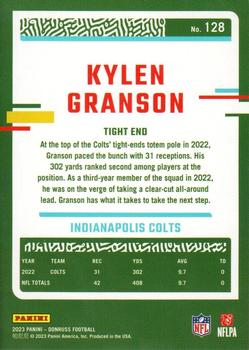 2023 Donruss - Season Stat Line #128 Kylen Granson Back