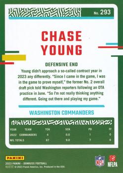 2023 Donruss - Season Stat Line #293 Chase Young Back