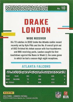 2023 Donruss - Press Proof Red #10 Drake London Back