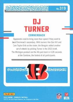 2023 Donruss - Press Proof Red #319 DJ Turner Back