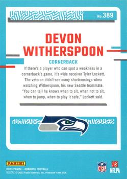 2023 Donruss - Press Proof Red #389 Devon Witherspoon Back
