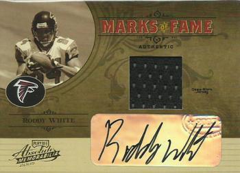 2005 Playoff Absolute Memorabilia - Marks of Fame Material Autographs #MF-25 Roddy White Front