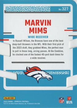 2023 Donruss - Press Proof Silver Die Cut #327 Marvin Mims Back