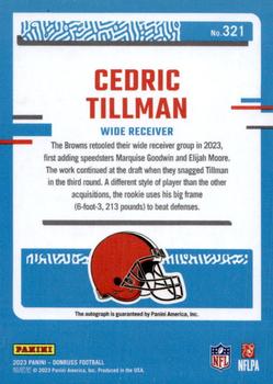 2023 Donruss - Rated Rookie Autographs #321 Cedric Tillman Back