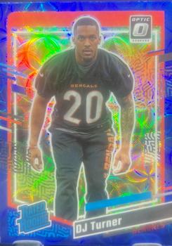 2023 Donruss - Optic Rated Rookie Preview Blue Scope Prizm #319 DJ Turner Front