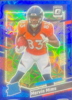 2023 Donruss - Optic Rated Rookie Preview Blue Scope Prizm #327 Marvin Mims Front